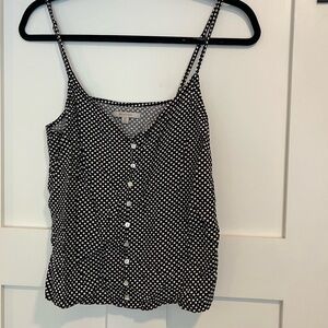 Polka Dot Black and White Women's Top